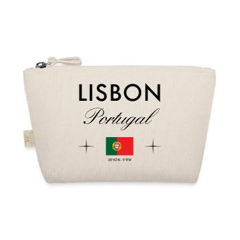 Lissabon Portugal Koordinaten Reise Souvenir - Bio-Täschchen - Natur - Vorne