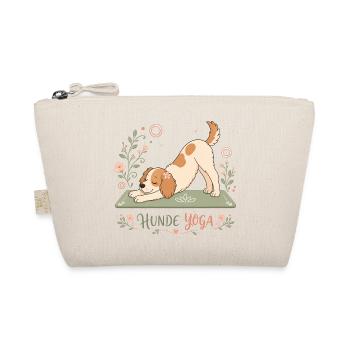 Hunde Yoga - Yoga T-Shirt mit Hund - Bio-Täschchen - Natur - Vorne
