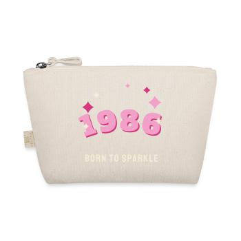 1986 Born to Sparkle Jahrgang 40. Geburtstag - Bio-Täschchen - Natur - Vorne