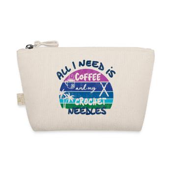 All I need is coffee and my crochet needles - Bio-Täschchen - Natur - Vorne