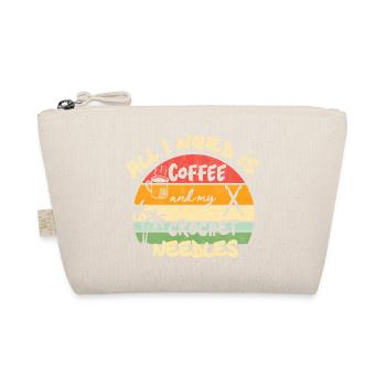 All I need is coffee and my crochet needles - Bio-Täschchen - Natur - Vorne