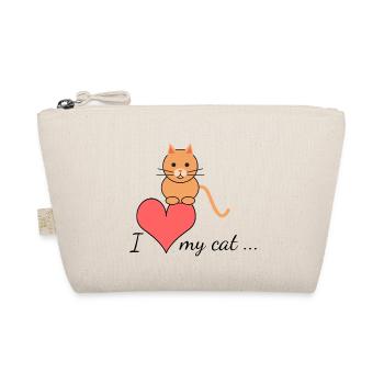 I love my cat... - Organic Pouch - nature - Front