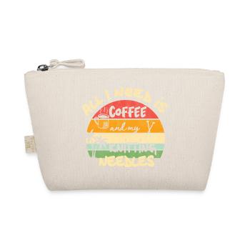 All I need is coffee and my knitting needles - Bio-Täschchen - Natur - Vorne