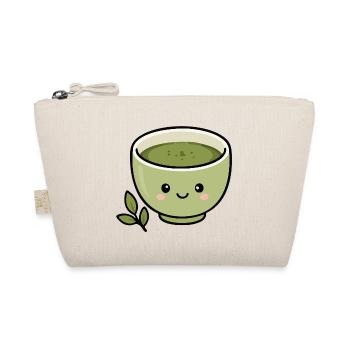 Cute Kawaii Matcha Tea Cup Sticker - Organic Pouch - nature - Front