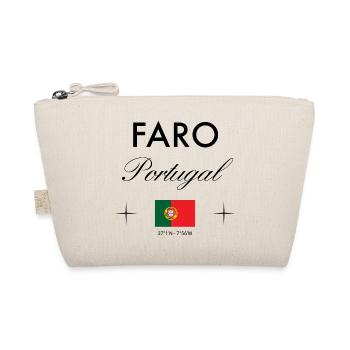 Faro Portugal Coordinates Travel Souvenir - Organic Pouch - nature - Front