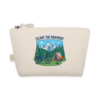 Escape the Pavement Bike Camping Vector - Organic Pouch - nature - Front