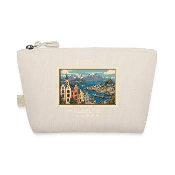 Norwegen Ålesund Vintage Reisemarke - Bio-Täschchen - Natur - Vorne