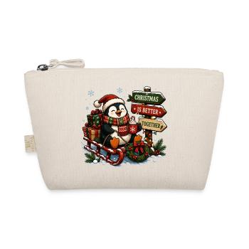 Christmas Penguin - Organic Pouch - nature - Front