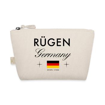 Rügen Deutschland Koordinaten Reise Souvenir - Bio-Täschchen - Natur - Vorne