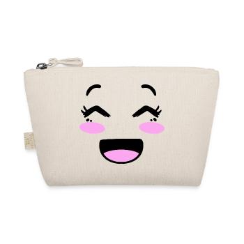 Cute face in kawaii style - Organic Pouch - nature - Front