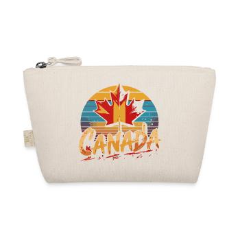 Kanada Retro Ahorn-Sonnenuntergang - Bio-Täschchen - Natur - Vorne