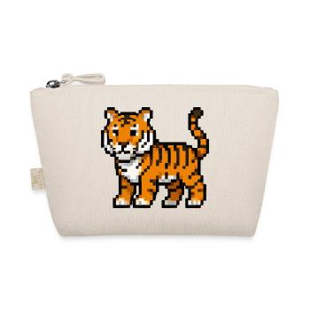 Pixel-Tiger Junges Retro Pixelkunst - Bio-Täschchen - Natur - Vorne