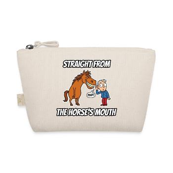 Straight From the Horse's Mouth – lustiges Idiom Tee - Bio-Täschchen - Natur - Vorne