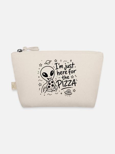 Alien - I'm just here for the pizza - Bio-Täschchen - Natur