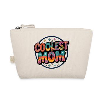 Coolest Mom Retro Badge - Bio-Täschchen - Natur - Vorne