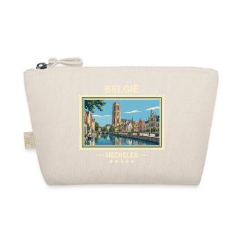 Belgien Mechelen Vintage Reisemarke - Bio-Täschchen - Natur - Vorne