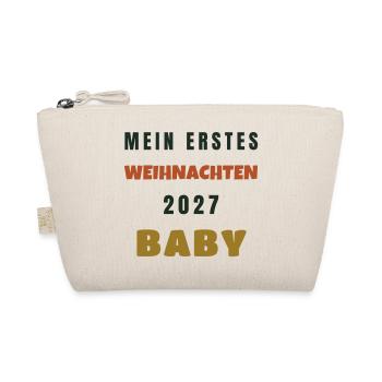Mein erstes Weihnachten 2027 Baby Geschenk - Bio-Täschchen - Natur - Vorne