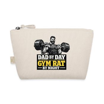 Gym Dad By Day Gym Rat By Night Motiv - Bio-Täschchen - Natur - Vorne