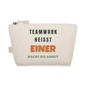 Teamwork heißt einer macht die Arbeit Büro - Bio-Täschchen - Natur - Vorne