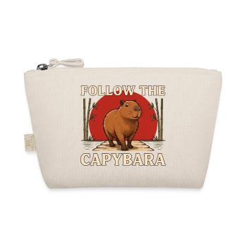 Folge der Capybara – Vintage-Tierdesign - Bio-Täschchen - Natur - Vorne