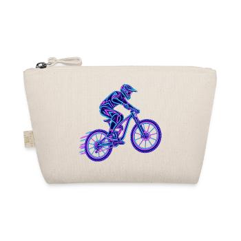 Mountainbike – Downhill-Biker im Neon-Look - Bio-Täschchen - Natur - Vorne