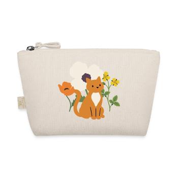 Mohn · Blumen · Katze · Geschenkidee - Bio-Täschchen - Natur - Vorne