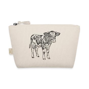 Kuh Kalb Geschenk Bauern Landwirte  - Bio-Täschchen - Natur - Vorne