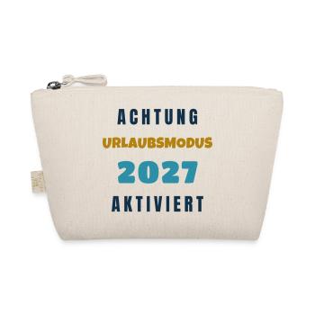 Urlaubsmodus 2027 Aktiviert Spruch Geschenk - Bio-Täschchen - Natur - Vorne