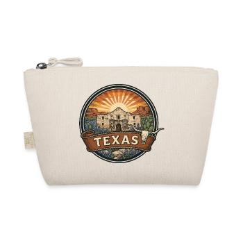 Texas Alamo Lone Star Vintage-Reiseabzeichen - Bio-Täschchen - Natur - Vorne