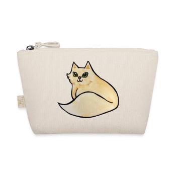 Aquarell-Katzen-Curling-Illustration - Bio-Täschchen - Natur - Vorne