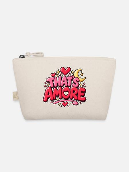 Das ist Amore Herz & Mond Themen-T-Shirt - Bio-Täschchen - Natur