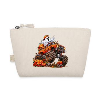 Halloween Monstertruck mit Geist - Bio-Täschchen - Natur - Vorne
