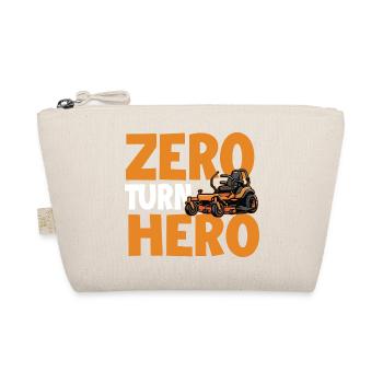 Zero Turn Hero – Zero Turn Rasenmäher Rasenmäh-Papa - Bio-Täschchen - Natur - Vorne