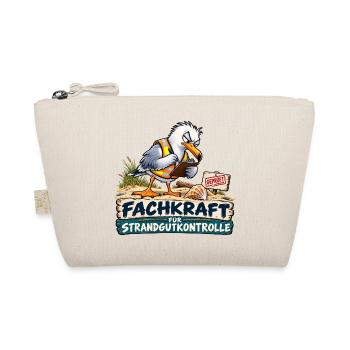 Fachkraft Strandgutkontrolle Cartoon - Bio-Täschchen - Natur - Vorne