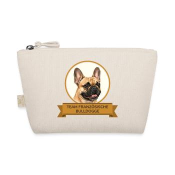 Team Französische Bulldogge - Bio-Täschchen - Natur - Vorne
