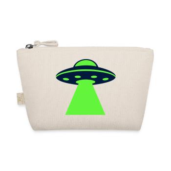 Ufo Alien Raumschiff Grafik - Bio-Täschchen - Natur - Vorne