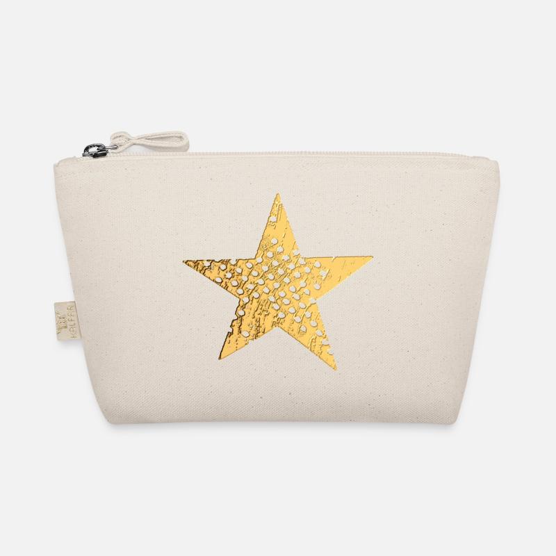 Stern mit Löcher (gold) Bio-Täschchen