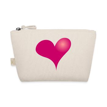 Heart II, Full Color Tee Design - Organic Pouch - nature - Front