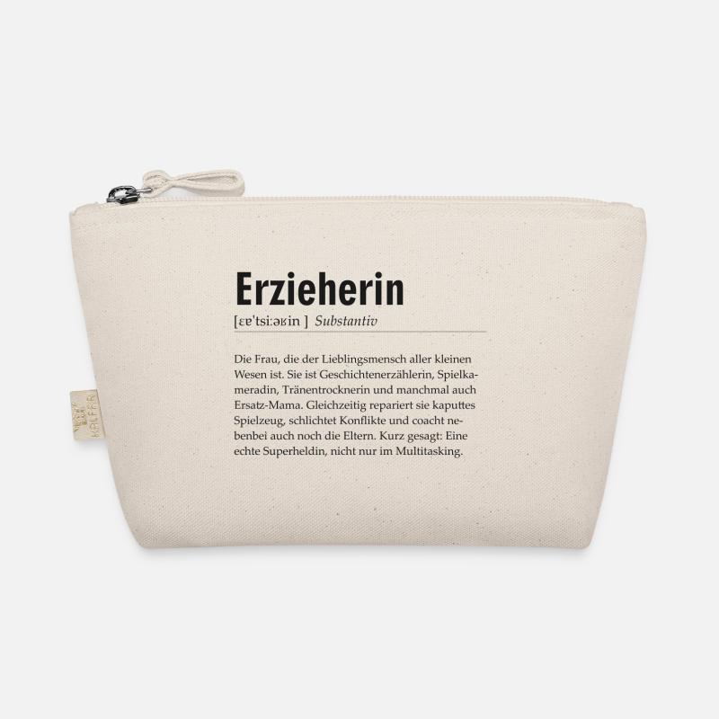 Spruchdesign - Erzieherin - Bio-Täschchen - Natur