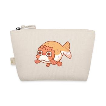 Cute Derpy Ranchu Goldfish Doodle - Organic Pouch - nature - Front