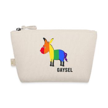 Queer Rainbow Donkey LGBT - Organic Pouch - nature - Front