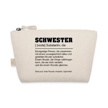Schwester Lustige Definition - Bio-Täschchen - Natur - Vorne