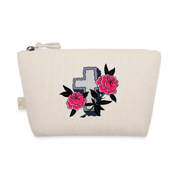 Cross and Roses - Organic Pouch - nature - Front