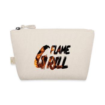 Flame Grill Fire Lettering BBQ Design - Organic Pouch - nature - Front