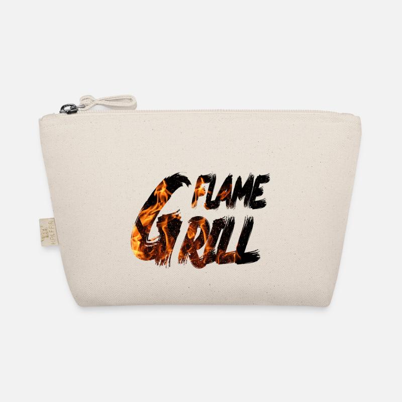 Flame Grill Fire Lettering BBQ Design Organic Pouch