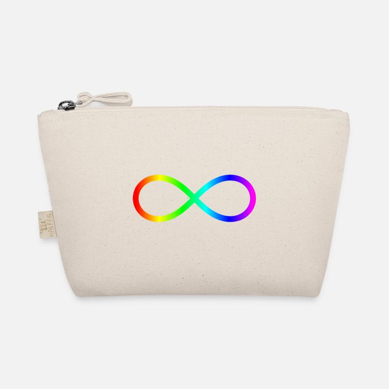 Lemniskate Regenbogen Heilige Geometrie - Bio-Täschchen - Natur