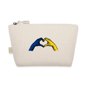Cœur mains drapeau ukrainien soutenir l’Ukraine - Trousse biologique - nature - Devant
