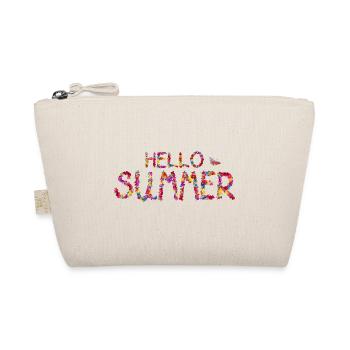 Hello Summer background with hand lettering and co - Bio-Täschchen - Natur - Vorne