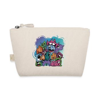 Gift idea fantasy doodle art drawing characters - Organic Pouch - nature - Front