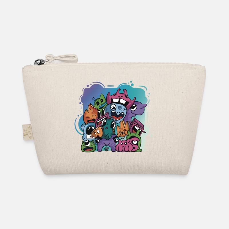 Gift idea fantasy doodle art drawing characters Organic Pouch